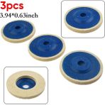 2Liyao 100MM 4 Inç Yün Keçe Parlatma Diski Parlatma Diski Pedi Açı Öğütücü Tekerlek Keçe Parlatma Diski Pedi Metal Mermer Cam (Yurt Dışından) - Renkli