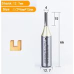 2Liyao 12.7X4X15 Arden Cnc Tct Düz Uçlu Değirmen Ağaç Işleme Aleti Karbür Kesici 1/2 Shank Yönlendirici Bit Mdf Kontrplak Sunta Yuvası Matkap (Yurt Dışından) - Milling Cutter