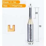 2Liyao 12.7X5X22 Arden 2 Flüt Tct Düz Uçlu Değirmen Ağaç Işleme Cnc Aracı Karbür Kesici 1/2 Shank Yönlendirici Bit Ahşap Mdf Kontrplak Sunta (Yurt Dışından) - Milling Cutter