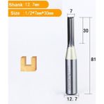 2Liyao 12.7X7X30 Arden Cnc Tct Düz Uçlu Değirmen Ağaç Işleme Aleti Karbür Kesici 1/2 Shank Yönlendirici Bit Mdf Kontrplak Sunta Yuvası Matkap (Yurt Dışından) - Milling Cutter