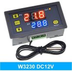 2Liyao 12V W3230 12V 24V AC110-220V Prob Hattı 20A Dijital Sıcaklık Kontrolü LED Ekran Termostatı Isı/soğutma Kontrol Cihazı (Yurt Dışından) - Renkli