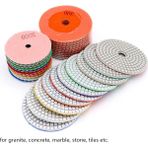 2Liyao 1500 Mesh 1 Adet Elmas Parlatma Pedleri 10CM 4 Inç Islak/kuru Cila Taşlama Taşları Ped Granit Beton Mermer Için Dayanıklı (Yurt Dışından) - Renkli
