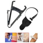 2Liyao 2 Adet Set Sağlık Skinfold Vücut Yağ Kaliper Vücut Yağ Test Cihazı Plıcometro ile Vücut Kitle Bandı Ölçüm Tablosu ile Vücut Sağlığı Aracı (Yurt Dışından) - Renkli