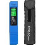 2Liyao Arka Işık Mavi 3 In 1 Dijital Su Kalitesi Test Cihazı Tds Ec Metre Aralığı 0-9990 Çok Fonksiyonlu Su Saflığı Sıcaklık Ölçer Temp Ppm Test Cihazı (Yurt Dışından)