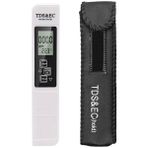 2Liyao Beyaz Dijital Su Kalitesi Test Cihazı Akıllı Ev Tds Ec Metre Aralığı 0-9990 Çok Fonksiyonlu Su Saflığı Sıcaklık Ölçer Monitörü (Yurt Dışından)
