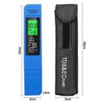 2Liyao Deri Kılıf Ekleyin Yüksek Doğruluklu Tds Metre Dijital Su Test Cihazı Dijital 0-14 Ph Metre Test Cihazı 0-9990PPM Tdsec LCD Su Saflığı Ppm Akvaryum Filtresi (Yurt Dışından) - Renkli