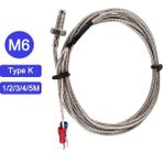 2Liyao M6 Tip K 4m Termokupl Dişi M6 Vida K -Tipi PT100 1/2/3/4/5m Prob Sensörü Sıcaklık Sensörü 0-400°C Sıcaklık Kontrol Cihazı (Yurt Dışından) - Renkli