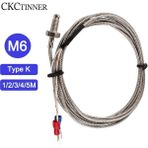 2Liyao M6 Tip K 4m Termokupl Dişi M6 Vida Tipi K 1/2/3/4/5m Prob Sensörü Sıcaklık Sensörü 0-400°C Sıcaklık Kontrol Cihazı (Yurt Dışından) - Temperature Instruments