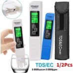 2Liyao Mavi - Kutulu 1/2 Adet Dijital Su Kalitesi Test Cihazı Tds Ec Metre Aralığı 0-9990 3'ü 1 Arada Su Saflığı Sıcaklık Ölçer Temp Ppm Test Cihazı Ev Için Kalem (Yurt Dışından)