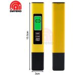 2Liyao Sarı Dijital Ph Ec Tds Metre Test Cihazı Sıcaklık Kalem Su Saflığı Ppm Filtre Hidroponik Akvaryum Havuz Suyu Monitör Ph 0-9990PPM (Yurt Dışından) - PH Meters