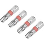2Liyao Sarı T6 Uxcell 4 Adet S2 T6/9/10/15/20/25/30/40 Güvenlik Torx Tornavida Uçları, 1/4 "hex Shank 25MM Uzun, Farklı Renkler, Dıy El Aletleri (Yurt Dışından)
