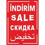 2Mak Sticker 5 mm Dekota (Forex) Malzeme Üzerine Uv Baskı 4 Dilde Indirim Levhası - 100x70 cm