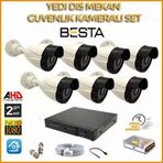 2mp 1080P 8 Kameralı Ahd Güvenlik Seti