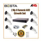 2mp Ahd 1080P Gece Görüşlü 6 Kameralı Güvenlik Sistemi