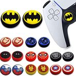 2Pcs Analog Thumb Grip Stick Cover, Wireless Controllers Game Remote Joystick Cap, Fantastic Non-Slip Silicone Handle Protection Cover for PS5/PS4/Xbox one/360/NS PRO (E)