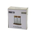 2PCS BAMBU KAPAKLI CAM TUZLUK - BİBERLİK - BAHARATLIK 120ML (5264)