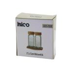 2Pcs Bambu Kapaklı Cam Tuzluk - Biberlik - Baharatlık 120Ml (Timya/Go1395) 199384