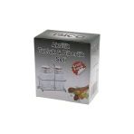 2Pcs Krom Kapak Akrilik Tuzluk - Biberlik - Baharatlık Metal Standlı Kare - Köşeli (5067)