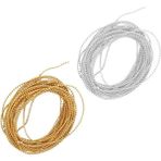 2pcs Plastik Inci Boncuklu Trim Şerit Dikiş Aplikler Gelinlik Dekoru Altın, Şerit Tarif (Yurt Dışından) - Hobby Ürünleri