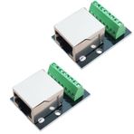 2PCS RJ45 8 Pin Ethernet Çift Dişi Terminal Breakout Kartı, 2,54 mm Pitch Çift Soket Adaptörü, RJ45 Vida Bağlantısı, RJ45 Çift Priz, 8 Pimli Adaptör (SİNAL BAĞ)