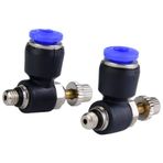 2pcs Tüp Hava Akışı Hız Kontrolör Borusu Pnömatik Bağlantı Regülatör Valfi Uzun Servis Ömrü Bakır Plastik SL4 M5 SL4 01 SL4 02 (Fafeicyozh1a76tdk-01)