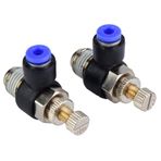 2pcs Tüp Hava Akışı Hız Kontrolör Borusu Pnömatik Bağlantı Regülatör Valfi Uzun Servis Ömrü Bakır Plastik SL4 M5 SL4 01 SL4 02 (Fafeicyozh1a76tdk-03)