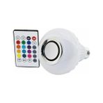 2'si 1 Arada Bluetooth Hoparlörlü Rgb LED Ampul - Uzaktan Kumandalı, Renk Değiştiren Akıllı Müzik Çalar Lamba - 0,5 W - Altın
