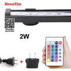 2W Au Fiş Adaptör Stili Akvaryum LED Işık Rgb Uzaktan Kumanda Hava Kabarcık Lambası Su Geçirmez Daldırma cm Balık Tankı Sualtı Dekorasyon (Yurt Dışından) - Akvaryum Işığı