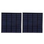 2W Solar Panel, High Conversion Efficiency Polysilicon Solar Panel Charger for DIY Solar Toys and Solar Landscape Lights 2pcs DC9V