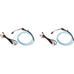 2x Araç Iç LED Dashboard Çerçeve Işık Gösterge Paneli Trim Atmosfer Işığı 2015 2016 2017 2018 (Yurt Dışından)