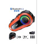 2X Kask Intercom Kulaklık Q08 2X Su Geçirmez 1000 Mt Bluetooth Motosiklet Intercom Kulaklık