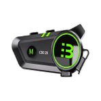 2x Kişi Interkom Bağlantı Waterproof Hd Stereo Motosiklet Kulaklığı Bluetooth Motor Kask Kulaklık - Karbon - Siyah