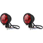 2x Motosiklet LED Arka Kuyruk Işık Fren Stop Lambası Chopper Cafe Siyah Için LED Arka Işık (Yurt Dışından) - Set