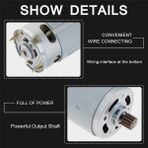 2x RS550 Dc Motor 8.2mm 14 Diş Dişli Mini Motor 21V 29800RPM Elektrikli Testere Motoru Pistonlu Şarj Edilebilir El Testere (Yurt Dışından) - Set - Gümüş