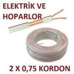 2X0.75 Cca Aliminyum Kordon Hoparlör Elektrik Kablosu 1 Metre