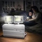 2x10W Acil Aydınlatma Armatürü | 2200 Lümen | 2 Kademe Işık | 6400K Beyaz Işık | 220V | IP20 | 22x22 cm