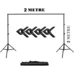 2x2 Metre Fon Çekim Standı Ürün ve Video Çekim Için Fon Perde Standı