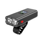 2Xxml-T6 Led 18.000 Lumen Su Geçirmez Bisiklet Farı 2400Mah Pil Açık Gri