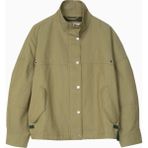 3.1 Phillip Lim Cropped Balloon Dik Yakalı Oversize Kadın Ceket - XS - Yağ Yeşili