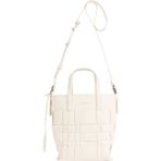 3.1 Phillip Lim Odita Mini Örgülü %100 Deri Kadın Lüks Tasarım Bucket Çanta - Kırık Beyaz
