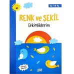3-4 Yaş Renk Ve Şekil Etkinliklerim Kitabı Minik Ada Yayınları