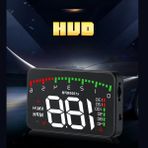 3.5 Inç Hud Head Up Display Obd2 Dijital Araç Hız Göstergesi Ön Cam Projektörü - Siyah