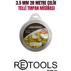 3.5 mm 28 Metre Çelik Telli Tırpan Misinası