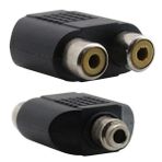 3.5 Mm Stereo Dişi / 2 Rca Dişi Çevirici Jack