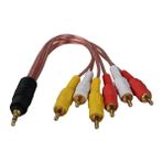 3.5 Mm Stereo Erkek -6 Tos Erkek 5+1 Ses Sistemi Kablosu