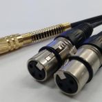 3.5 Mm Stereo Erkek Gold To 2X Xlr Disi Kablo 3 Metre