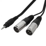 3.5 Mm Stereo Erkek To 2x Xlr Erkek Kablo 3 Metre