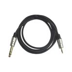 3.5 Mm Stereo Erkek To 6.3mm Stereo Jak Stereo Alüminyum Gövdeli Ses Kablo