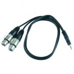 3.5 Mm Stereo To 2x Xlr Dişi Kablo - 1.5 Metre