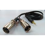 3.5 mm Stereo to Dual 3 Pin XLR Erkek Ses Kablosu 1.5 Metre